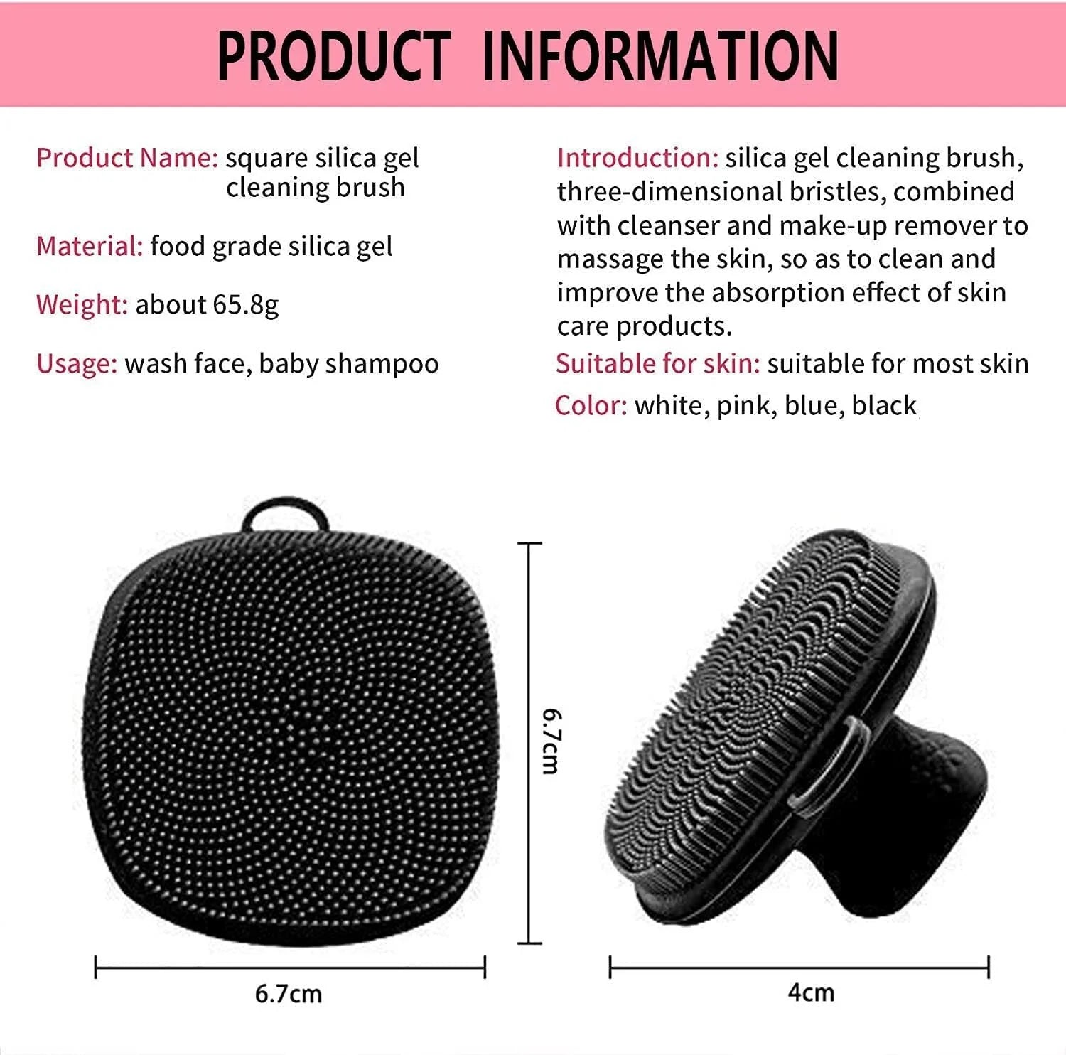 Silicone Facial Cleansing Brush for Cleansing and Exfoliating